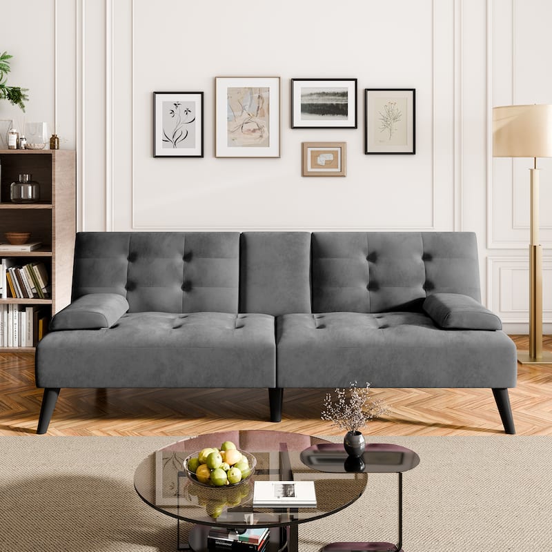 Futzca 64" Small Loveseat, 3 in 1 Cute Convertible Sofa Bed