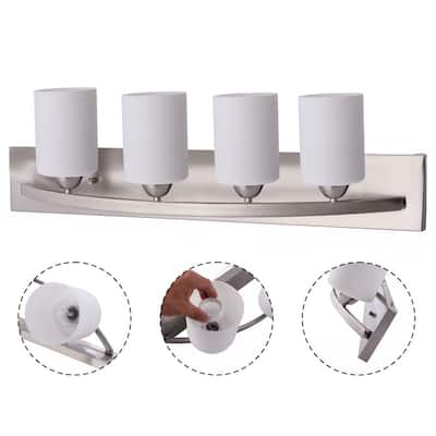 Costway 4 Light Glass Wall Sconce Modern Pendant Lampshade Fixture - See Details