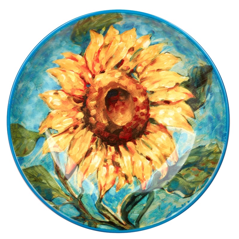 Certified International Golden Sunflowers Serving Bowl - 13" Diam x 3"