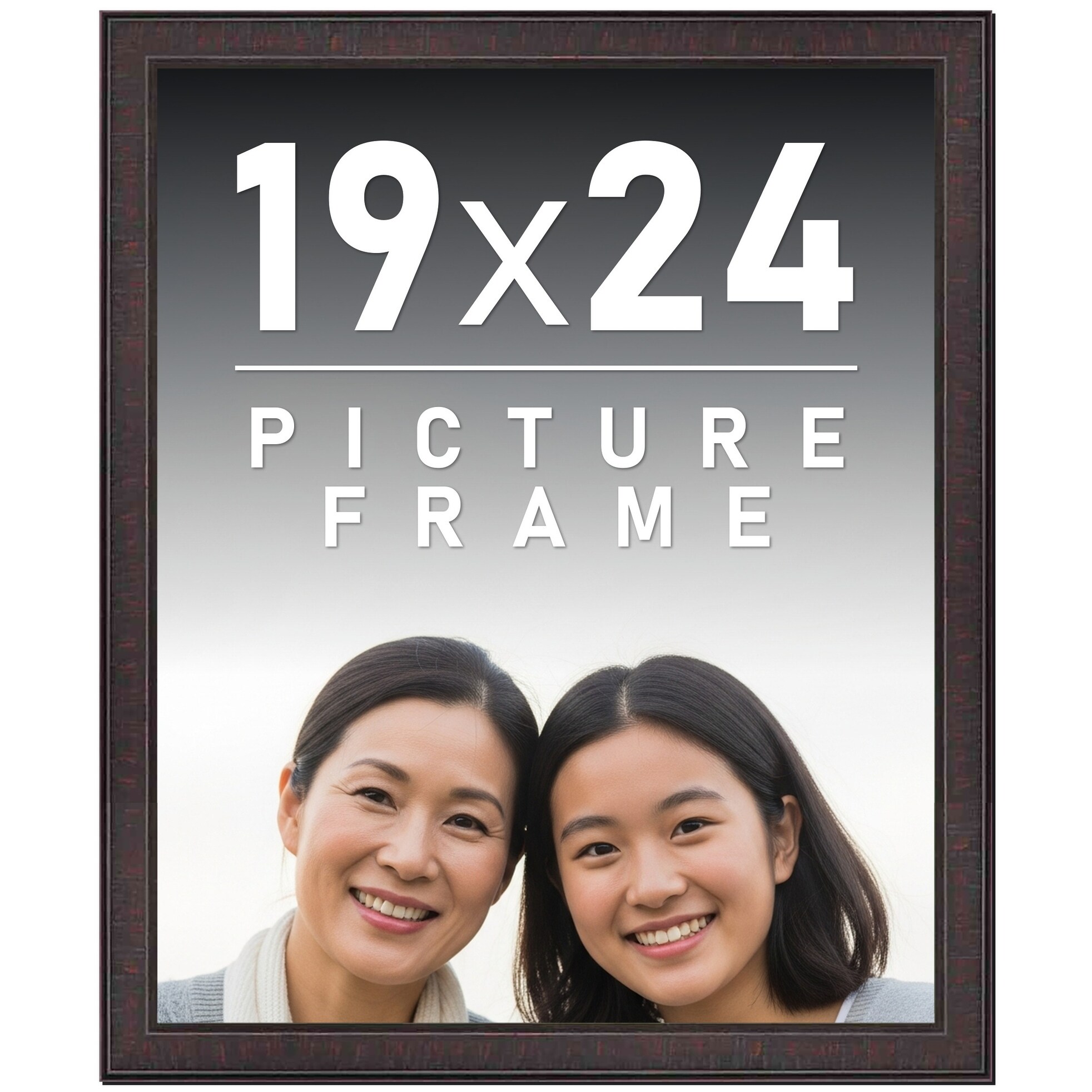 19x24 Frame Brown Picture Frame - Complete Modern Photo Frame Includes