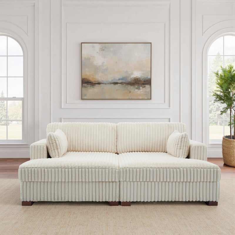 UIXE Modern Oversized Modular Sectional Sofa Couch - 83" W x 64.9" D x 34.5"H