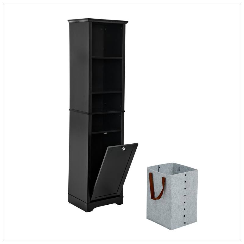 64" Tall Bathroom Storage Cabinet for Small Space