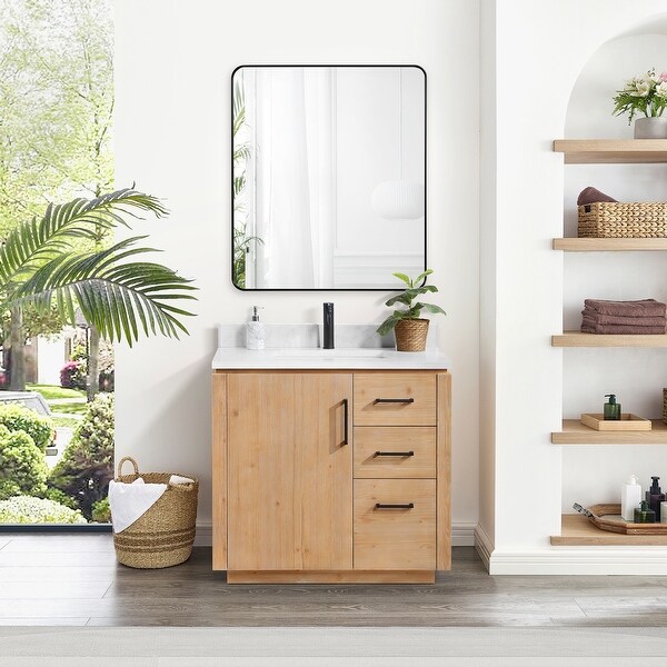 San Single Bath Vanity with Composite Stone Top without