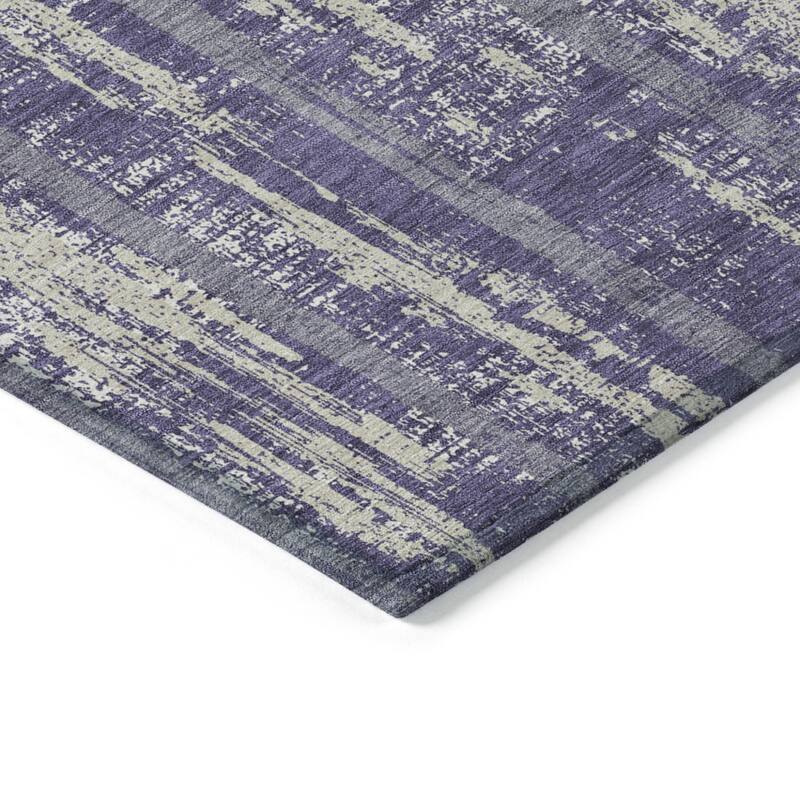 HomeRoots Striped Transitional Rectangle Outdoor Rug