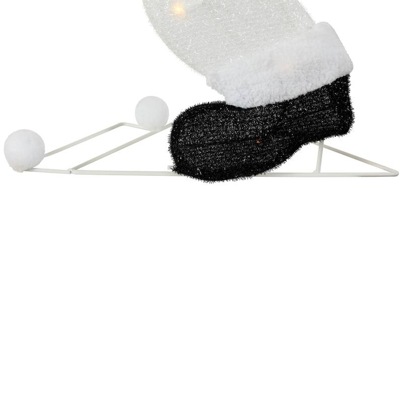 Lighted Snowman with Snowball Outdoor Christmas Decoration - 36.25" - Clear Lights - White