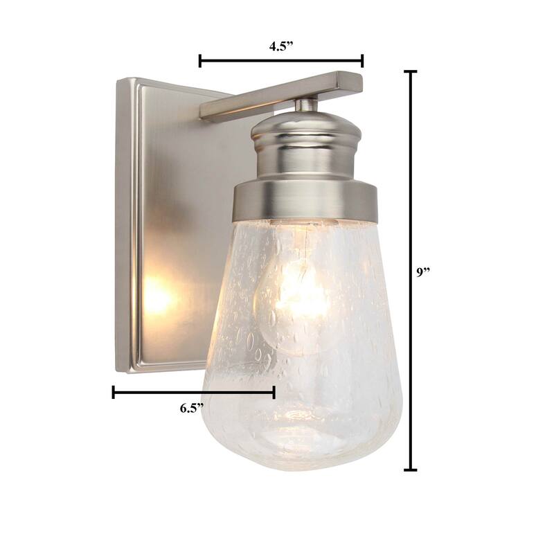 1 Light Vanity lighting in Brushed Nickel Finish