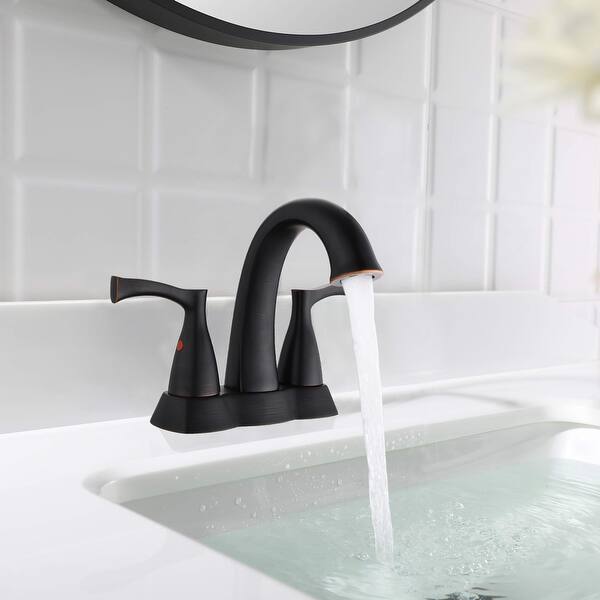 slide 1 of 12, BATHLET Widespread Bathroom Sink Faucet with Metal Pop Up Drain Assembly
