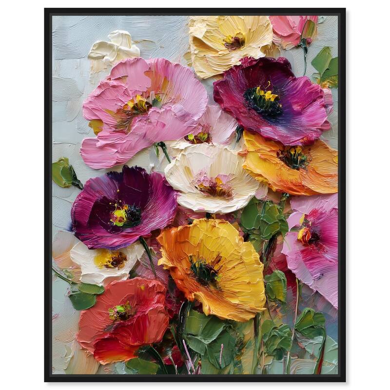 Floral Texture II Canvas by Art Remedy - Black - 20" x 24"