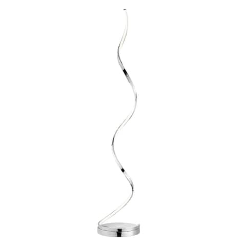 Modern Spiral LED Floor Lamp // Dimmable Led Strip - Chrome
