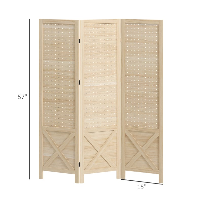 3 Panel Pegboard Display Room Divider
