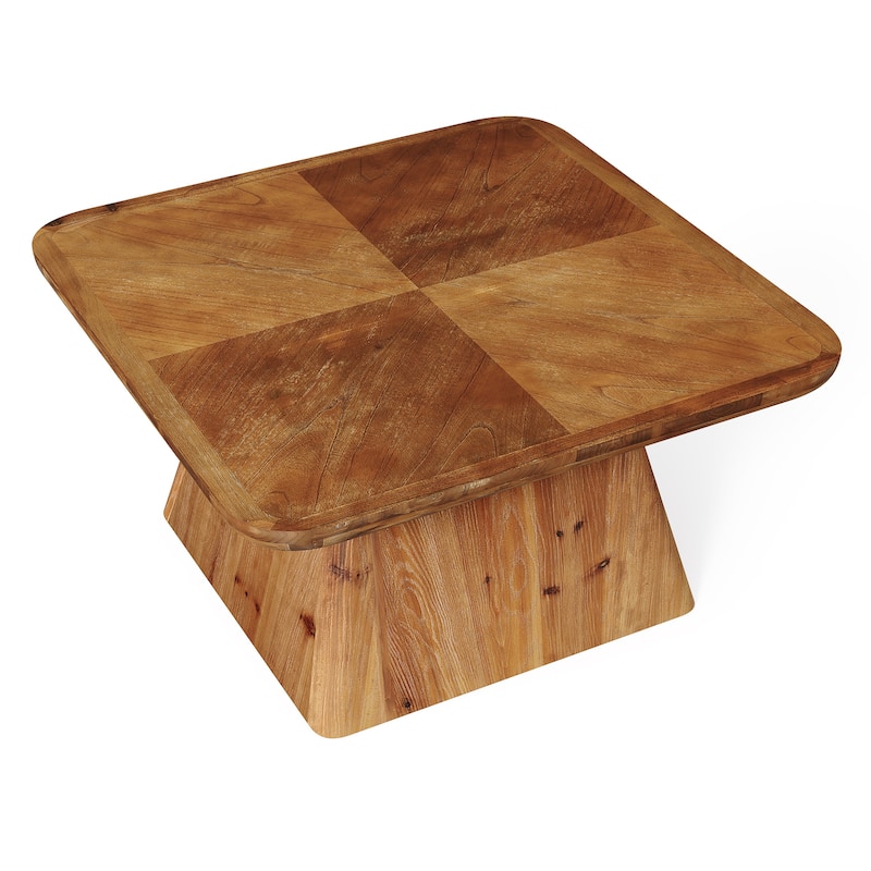 Solid Wood Square Coffee Table, Living Room Center Cocktail Accent Table