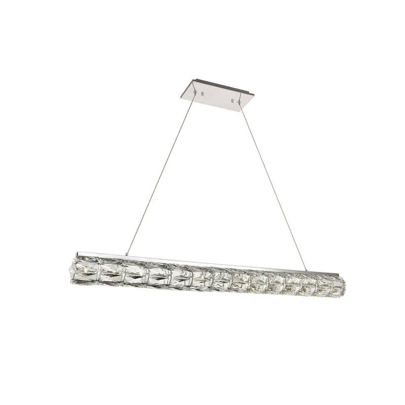 42"in LED Linear Pendant - Chrome
