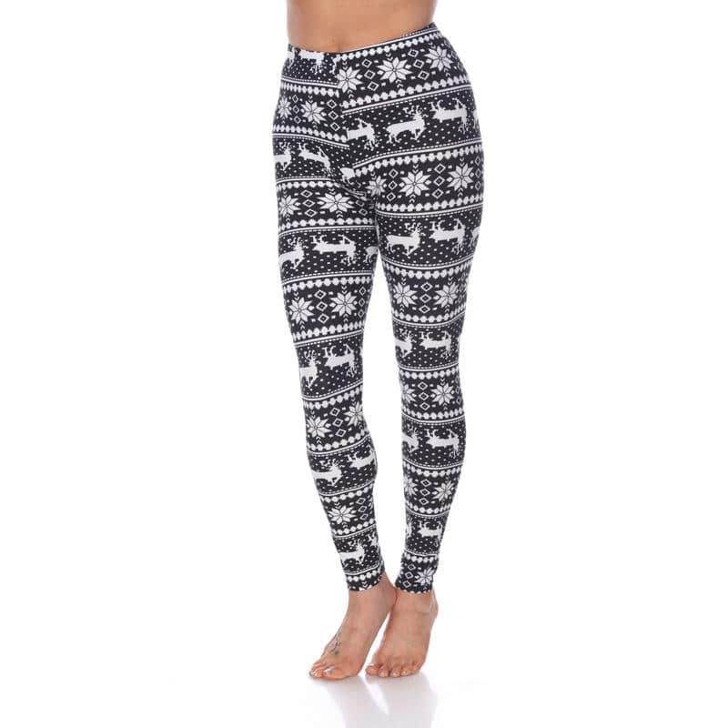 White Mark Women's One Size Fits Most Printed Leggings