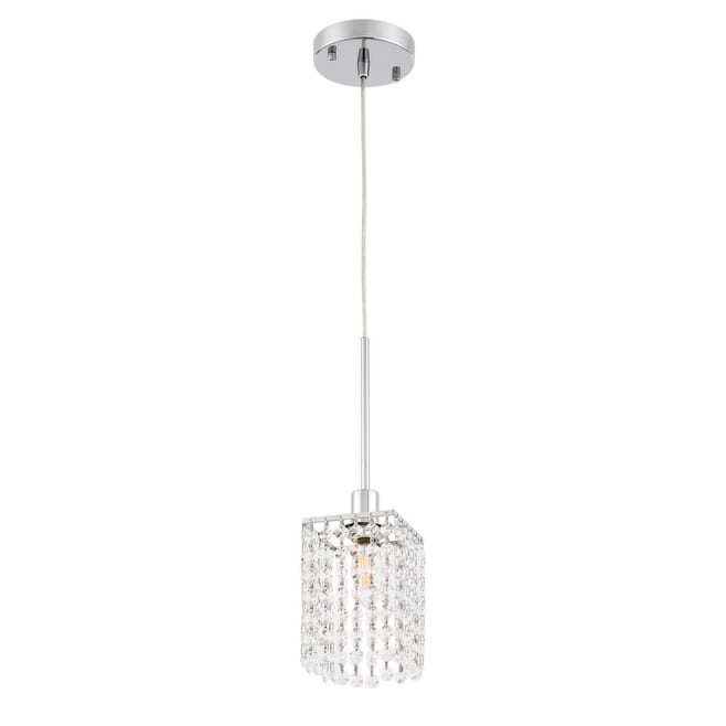 Taylor 1 light Brass Pendant - Chrome and Clear