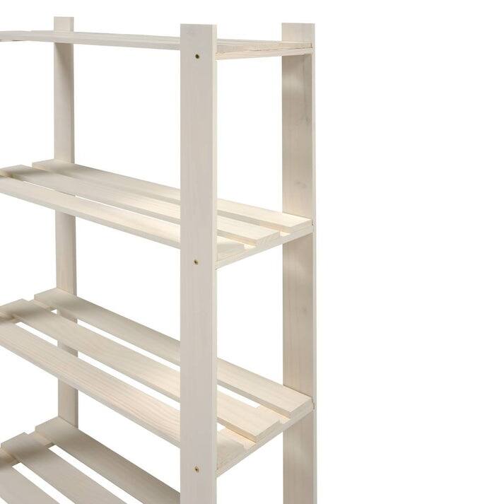 4 Shelf Slatted Storage Unit | Furniture Dash