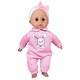 preview thumbnail 3 of 3, Lissi: 14" Talking Baby Doll In Crib - Pink & Bunny Outfit & Bow Headband