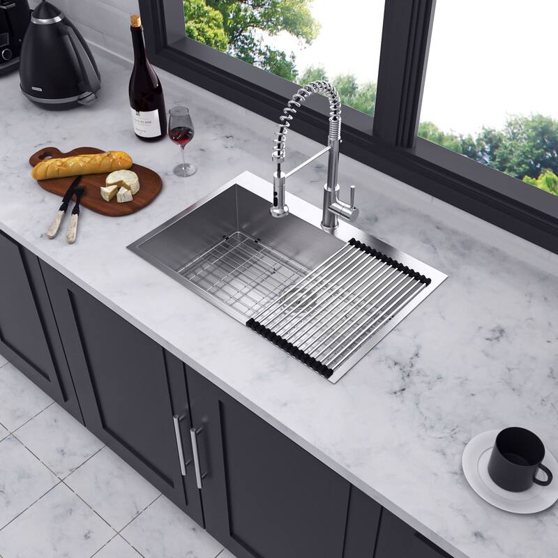 Drop-in Single Bowl Stainless Steel Kitchen Sink
