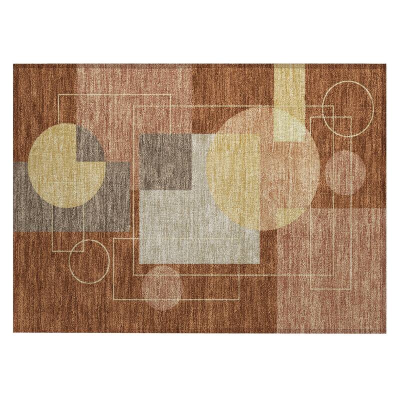 Machine Washable Indoor/ Outdoor Modern Filly Chantille Rug