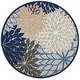 preview thumbnail 101 of 112, Nourison Aloha Floral Modern, Indoor/Outdoor Area Rug 7'10" x Round - Blue/Multicolor