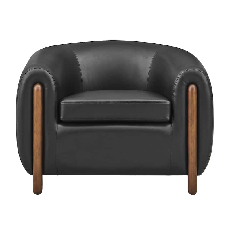 NPD Furniture Cordelia Faux Leather Accent Arm Chair