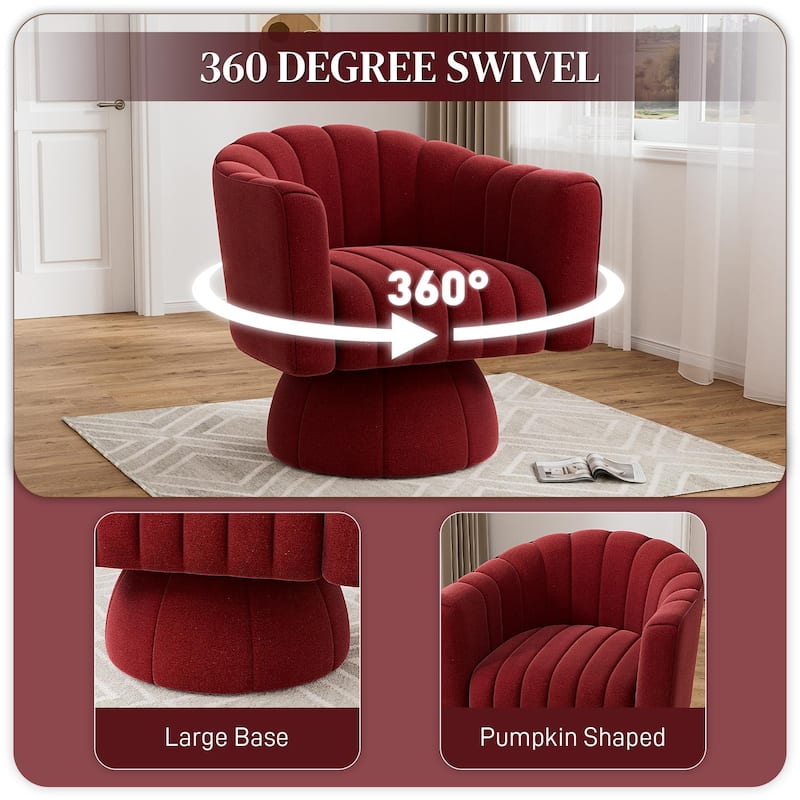 Ouyessir Oversized Modern Upholstered Barrel Chairs