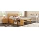 preview thumbnail 14 of 13, Full Size Wood Platform Bed with Removable Storage Shelves, Built-in 2 Storage Drawers,Natural