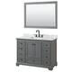 Option Dark Gray / White Carrara Marble Top / Matte Black