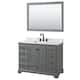 Option Dark Gray / White Carrara Marble Top / Matte Black