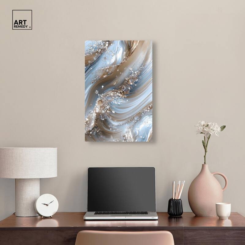 Crystal Ice Storm Canvas by Art Remedy, Gallery Wrapped