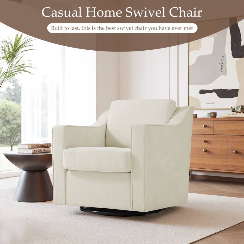 2 Set Modern Swivel Accent Arm Chair For Living Room