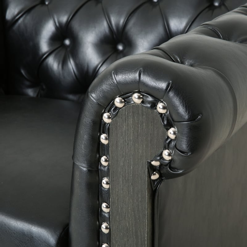 Castalia Chesterfield Tufted Club Chair by Christopher Knight Home - 39.00" L x 33.50" W x 28.00" H