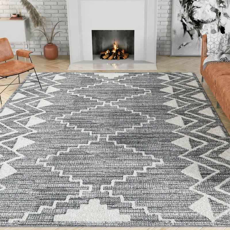 Monique Moroccan Diamond Indoor Area Rug