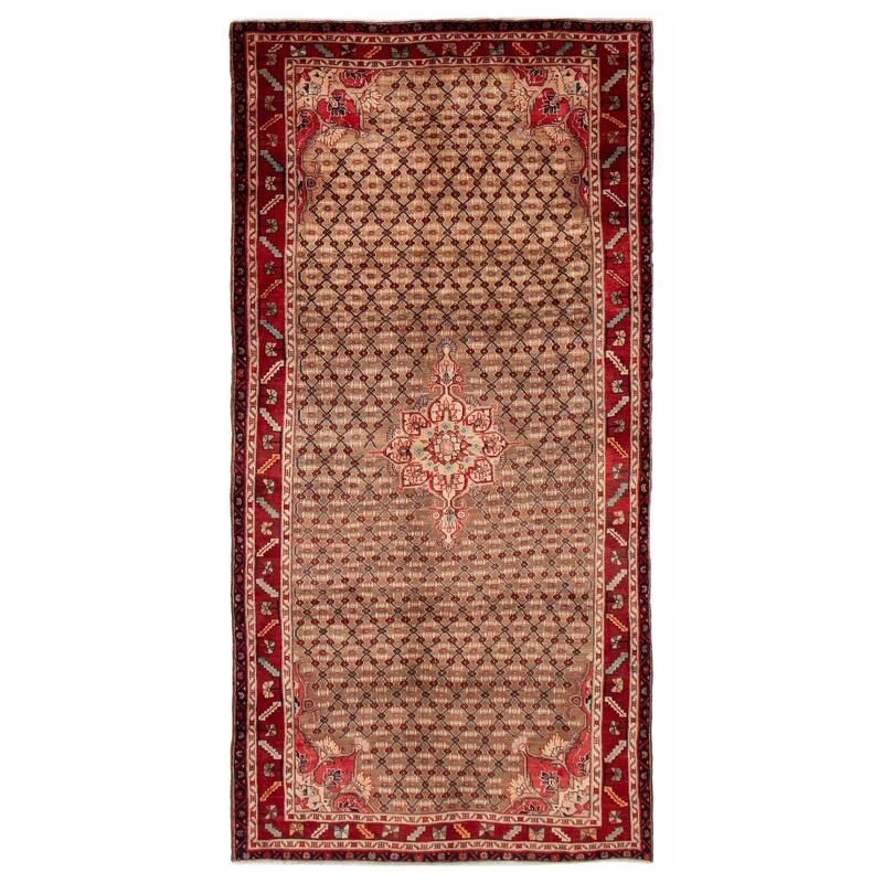 ECARPETGALLERY Hand-knotted Konya Anatolian Brown Wool Rug - 4'11 x 9'9 - Light Brown - 4'11 x 9'9