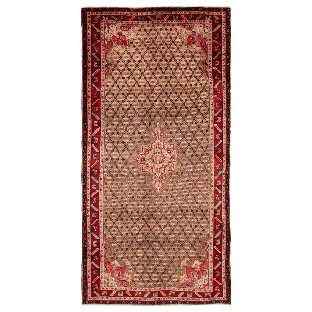ECARPETGALLERY Hand-knotted Konya Anatolian Brown Wool Rug - 4'11 x 9'9