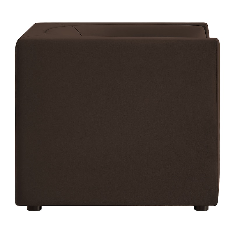 Hilda Curved Back Performance Velvet Armchair