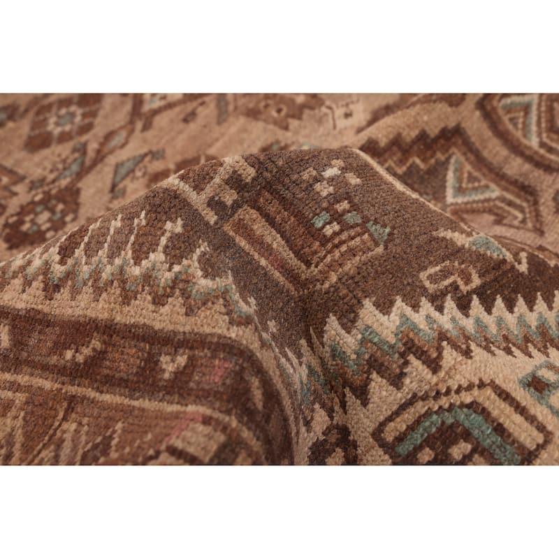 ECARPETGALLERY Hand-knotted Antalya Vintage Brown Wool Rug - 4'3 x 7'3