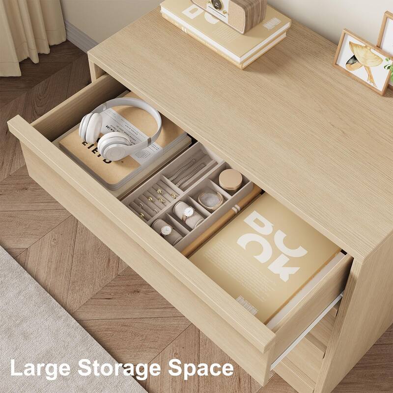 3/4 Drawer Dresser for Bedroom, Nightstand Chest of Drawers with Large Storage, Dresser Organizer Bedside Table