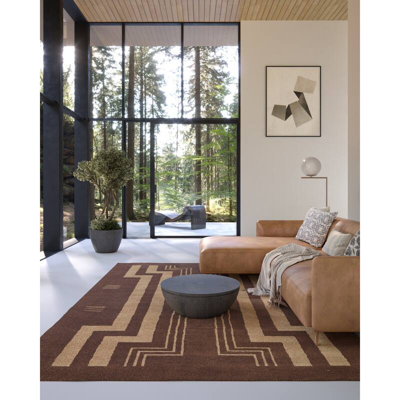 Momeni Simba Hand Tufted Wool Geometric Area Rug