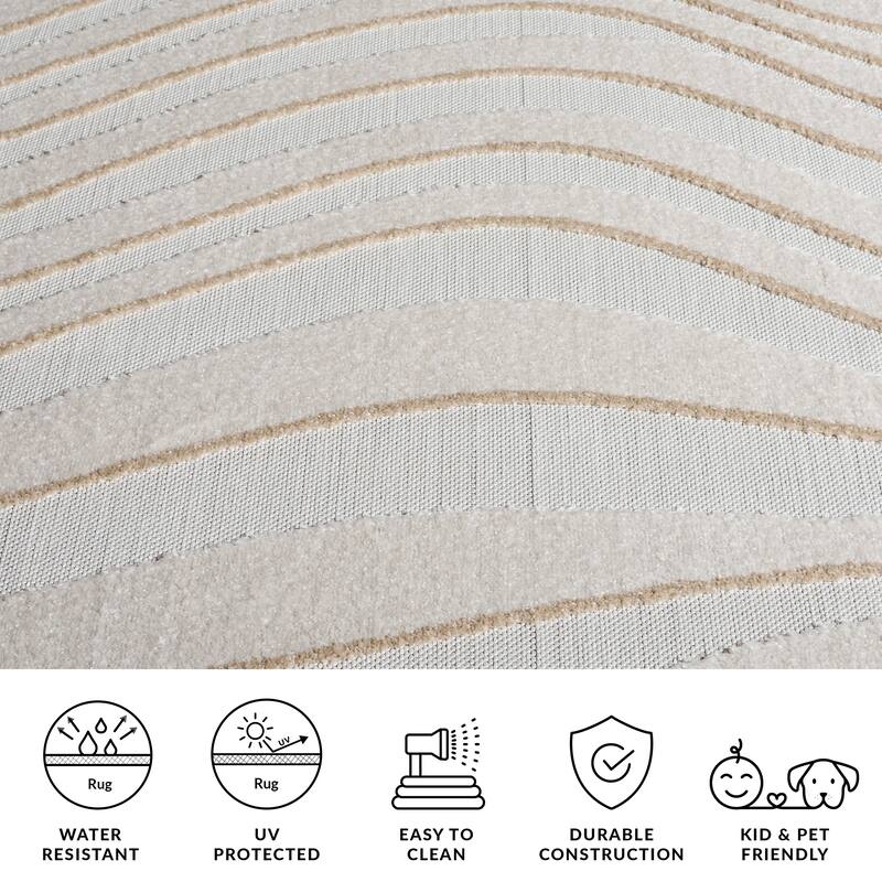 SAFAVIEH Stella Ozra Washable Indoor/Outdoor Rug - Weather Resistant & Easy Cleaning