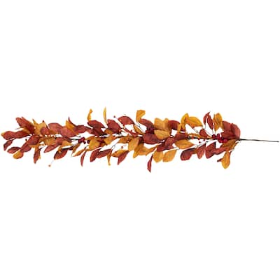 5'x8" Berries Orange Red Leaves Artificial Fall Harvest Garl, Unlit