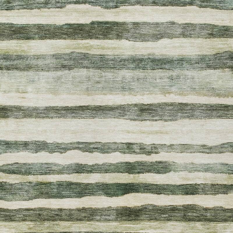 HomeRoots Striped Transitional Rectangle Outdoor Rug