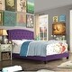 preview thumbnail 5 of 16, Moser Bay Home Aletheia Tufted Upholstered Bed, Solid Wood Platform Bed
