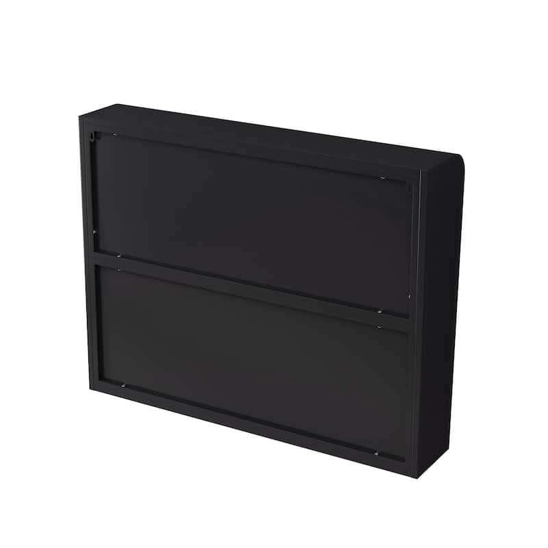 Modern Minimalist 3 Door Arched Wall Mounted Glass Cabinet