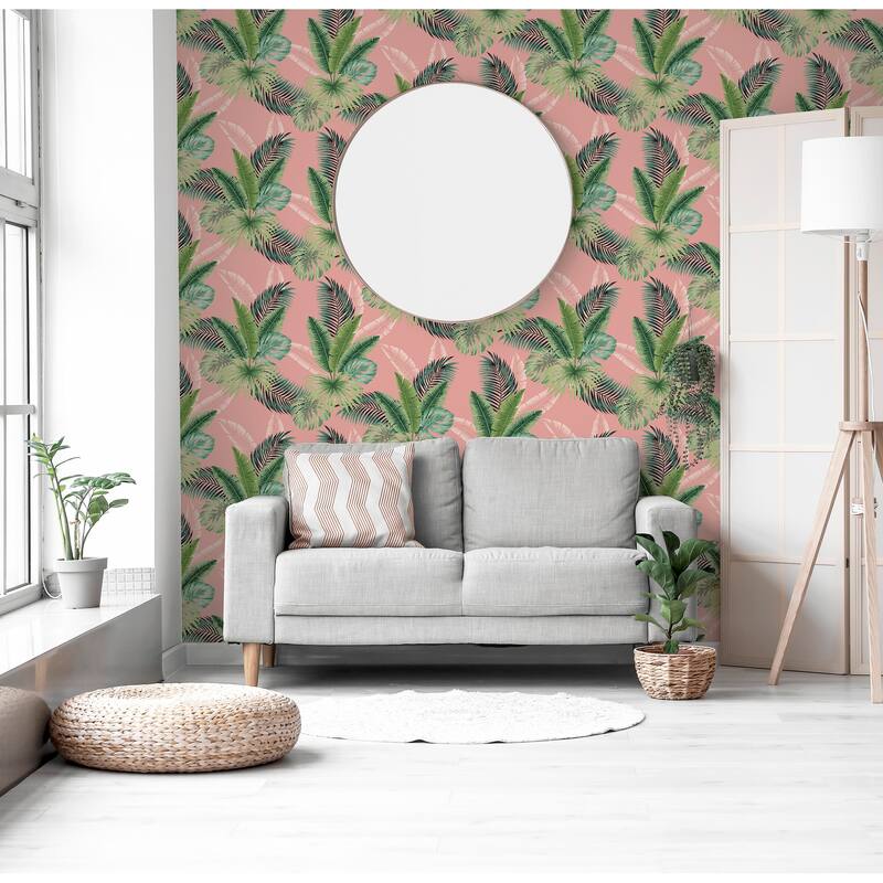 Arthouse Miami Navy Palms Wallpaper