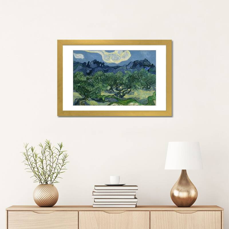 iCanvas "Olive Trees with the Alpilles in the Background" by Vincent van Gogh