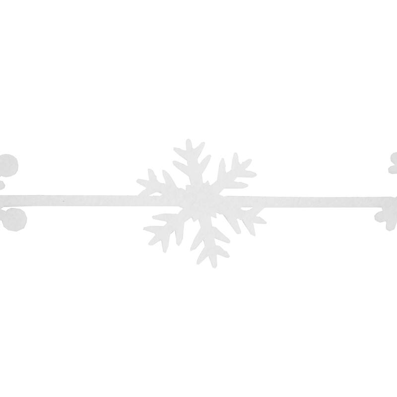 4' White Felt Winter Snowflake Garland