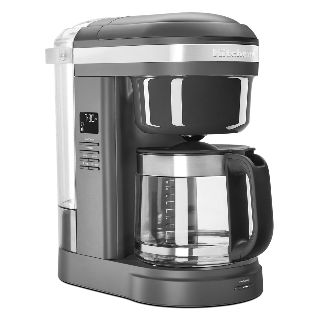 KitchenAid Refurbished 12 Cup Drip Coffee Maker with Spiral Showerhead, RKCM1208DG