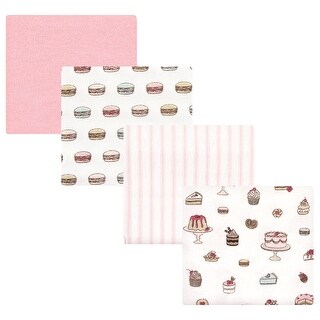 Hudson Baby Infant Girl Cotton Flannel Receiving Blankets, Sweet Bakery, One Size - Sweet Bakery - One Size