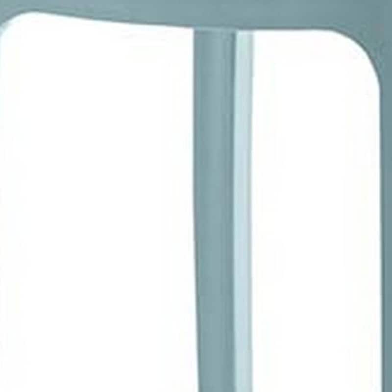 HomeRoots Set of Four 26" Baby Blue Heavy Duty Plastic Low Back Outdoor Counter Height Bar Chairs