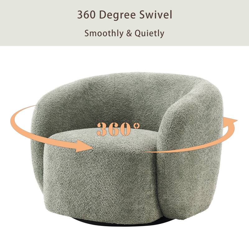 Mid-Century Modern Accent Chair, Soft Padded Single Sofa
